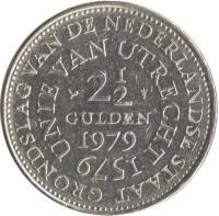 () Монета Нидерланды (Голландия) 1979 год 2  ""   Акмонитал  UNC