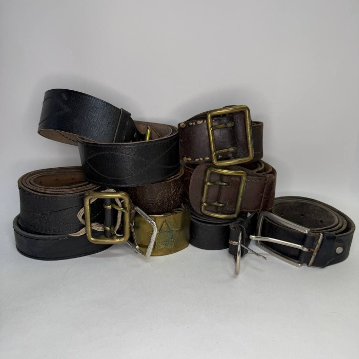 Ремни кожа натуральная СССР 9 штук