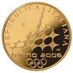 (№2006km274) Монета Италия 2006 год 50 Euro (ХХ зимние Олимпийские игры 2006 Турин)