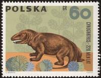 (1966-007) Марка Польша "Циногнат"   Доисторические животные I Θ
