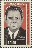 (№1963-638) Марка Коста-Рика 1963 год "А Луис Сомоса", Гашеная