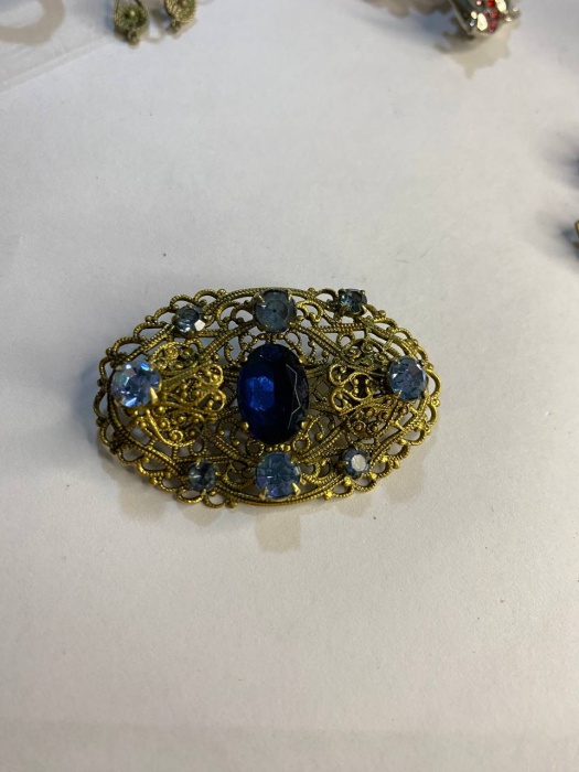 Брошь филигранная винтаж Чехословакия