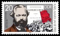 (1983-023) Марка Германия (ГДР) "Маркс восстание ткачей"    100 лет смерти III Θ