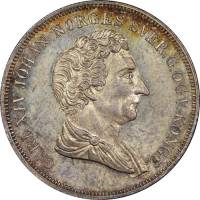 (№1844km312) Монета Норвегия 1844 год 1/2 Speciedaler