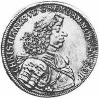 (№1670km321) Монета Дания 1670 год 1 Speciedaler