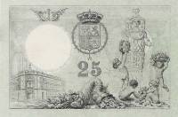  Банкнота Испания 01.01.1904 год 25     UNC