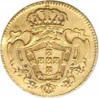 (№1727km122) Монета Бразилия 1727 год 800 Reacute;is (Пальто типа оружия 2)