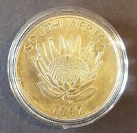 (№1997km206) Монета Южная Африка 1997 год 1 Protea (Женщины Южной Африки)