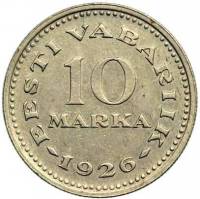(1926) Монета Эстония 1926 год 10 марок   Медь-Никель  XF