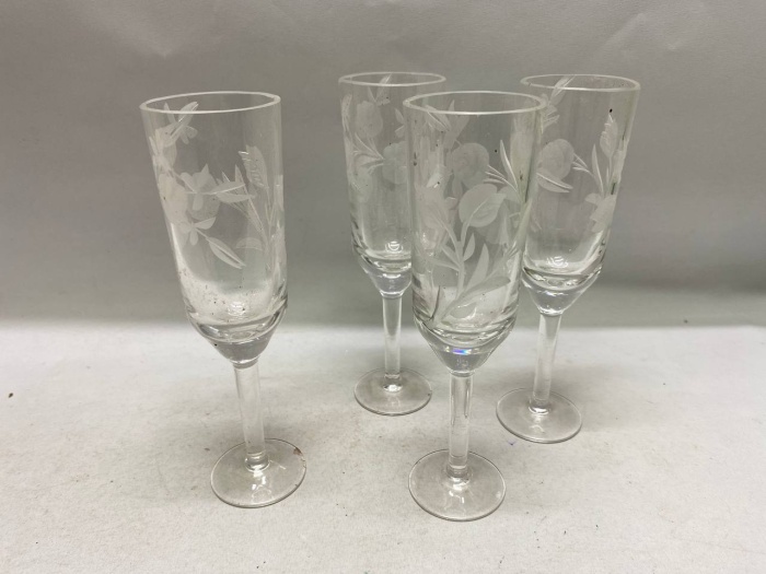 Бокалы хрусталь с лазерной гравировкой СССР, 4 шт