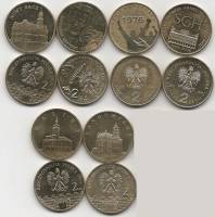 (118 121 123 126 128 129 6 монет по 2 злотых) Набор монет Польша 2006 год   UNC