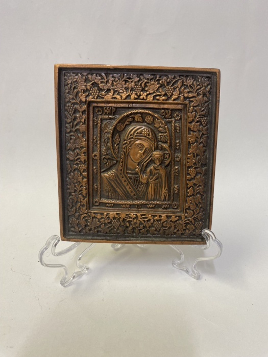 Икона Богородица Казанская медь