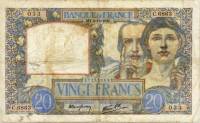 (№1941P-92b.9) Банкнота Франция 1941 год "20 Francs"