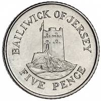 (№1998km105) Монета Джерси 1998 год 5 Pence
