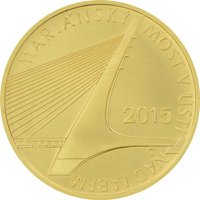 (№2015) Монета Чехия 2015 год 5,000 Korun (Мэриан мост в Uacute)