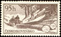(1956-040) Марка Чехословакия "Заготовка леса"    Богатства нашей страны II Θ