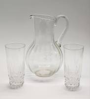 Графин кувшин и 2 стакана стекло СССР