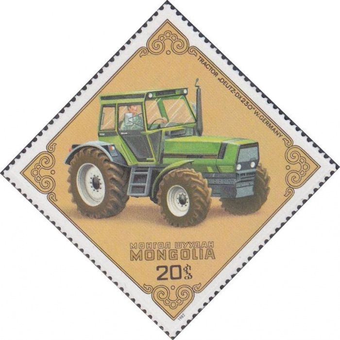 (1982-048) Марка Монголия &quot;Deutz-DX 230, Германия&quot;    Тракторы III Θ