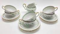 Чайная пара 6 шт + молочник, рельефный фарфор, KAHLA, Германия