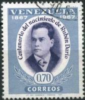 (№1967-1699) Марка Венесуэла 1967 год "Rubeacuten Дарио", Гашеная