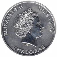 () Монета Остров Ниуэ 2008 год 1 доллар ""  Серебро (Ag)  UNC