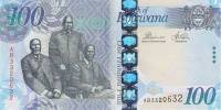 2010 Банкнота Ботсвана 2010 год 100 пул Вожди   UNC