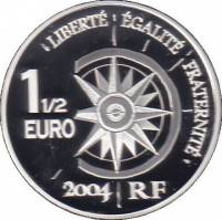 () Монета Франция 2004 год 1 1/2 евро ""   PROOF