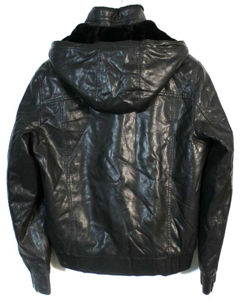 Куртка мужская Бомпер, р-р 48, зимняя, кожа, иск. мех, с биркой