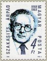 (1988-062) Марка Венгрия "Арпад Сакашич"    100 лет со дня рождения Арпада Сакашича II Θ