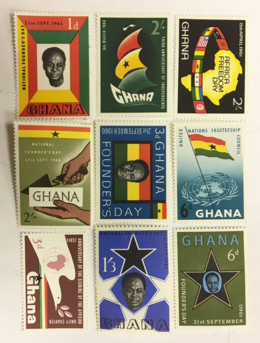 (--) Набор марок Гана &quot;9 шт.&quot;  Негашеные  , III O