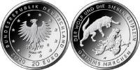 (2020d) Монета Германия (ФРГ) 2020 год 20 евро "Волк и семеро козлят"  Серебро Ag 925  PROOF