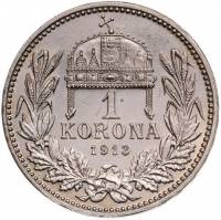 () Монета Венгрия 1912 год 1  ""   Биметалл (Серебро - Ниобиум)  UNC