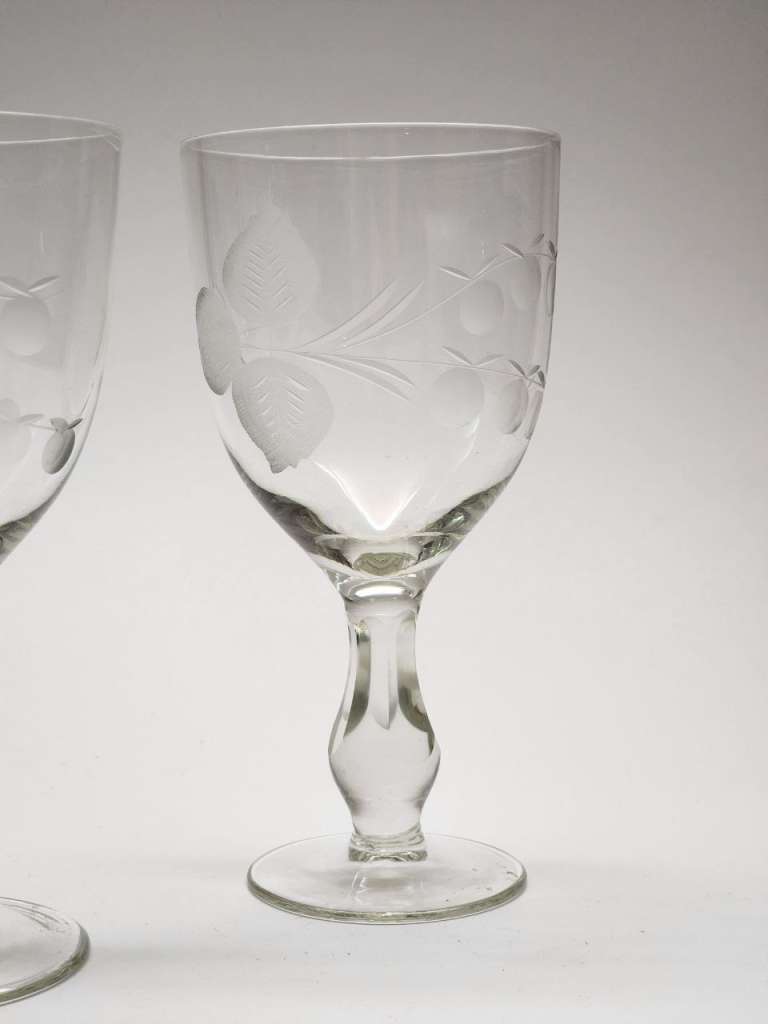 Бокалы 3 штуки стекло алмазная огранка СССР