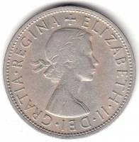 () Монета Великобритания 1959 год 1/2 кроны "Елизавета II"  Медь-Никель  UNC