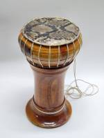 Барабан Дарбука натуральная змеиная кожа дерево высота 27 см Камбоджа