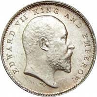 (№1903km505) Монета Индия 1903 год 2 Annas