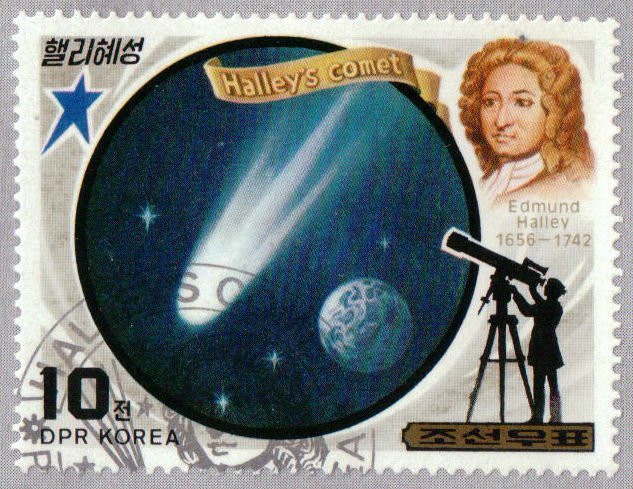 (1985-062a) Лист (6 м 2х3) Северная Корея "Галлей"   Комета Галлея III &Theta;