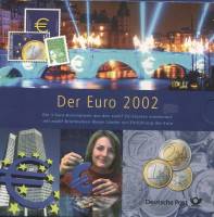 2002, 12 монет по 1 Евро + 12 марок Набор монет Евросоюз 2002 год Единая Европа    Буклет