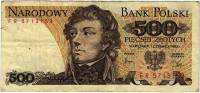 (1982) Банкнота Польша 1982 год 500 злотых "Тадеуш Костюшко"   VF