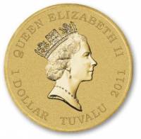 (№2011km179) Монета Тувалу 2011 год 1 Dollar (Валлийский пират черный Барт псевдоним Бартоломью Робе