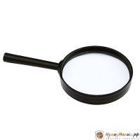 Лупа карманная "Straight-Shank Glass" размер линзы 60 мм увеличение 2х без подсветки, черная, Китай