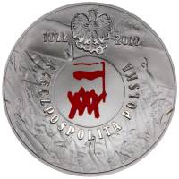 2010 Монета Польша 2010 год 10 злотых Политический кризис. 30 лет  Цветная Серебро Ag 925  PROOF