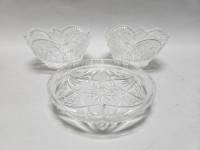 Набор Конфетница сухарница салатник хрусталь