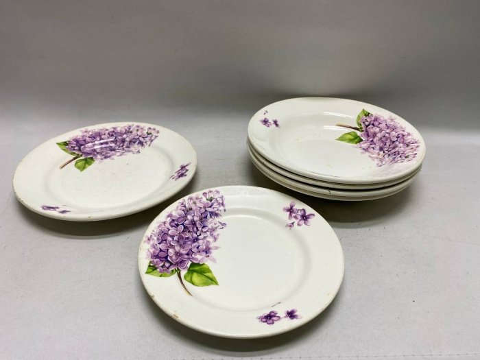 Тарелки Краснодар фарфор сирень, 6 шт
