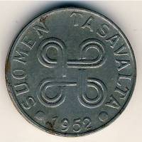 () Монета Финляндия 1952 год 5  ""   Железо (Fe)  UNC