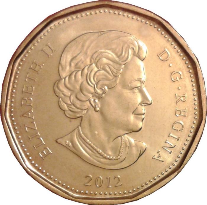 (2012) Монета Канада 2012 год 1 доллар &quot;Утка&quot;  Латунь  UNC