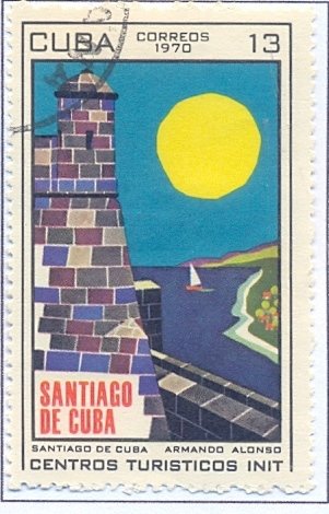 (1970-003) Марка Куба &quot;Сантьяго-де-Куба&quot;    Туризм III Θ