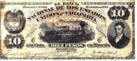 (№1881P-143) Банкнота Колумбия 1881 год "10 Pesos"