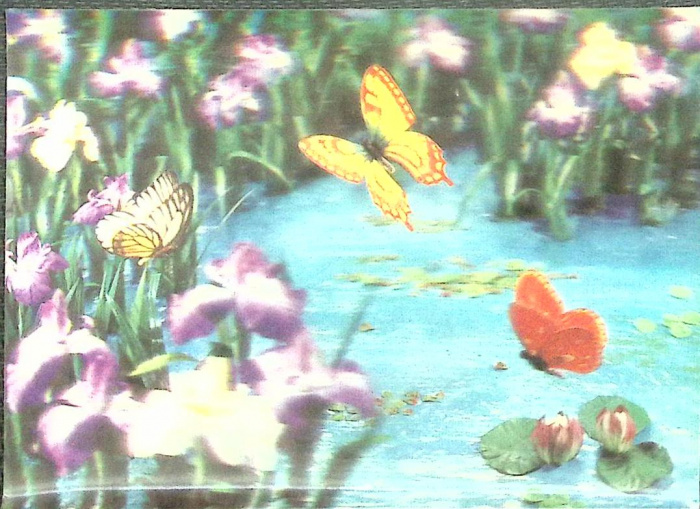 Стерео-открытка &quot;Бабочки&quot;, 10,5*14,5 см., Париж