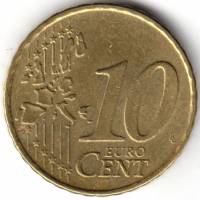 (2006) Монета Греция 2006 год 10 центов  1. Старая карта ЕС  VF